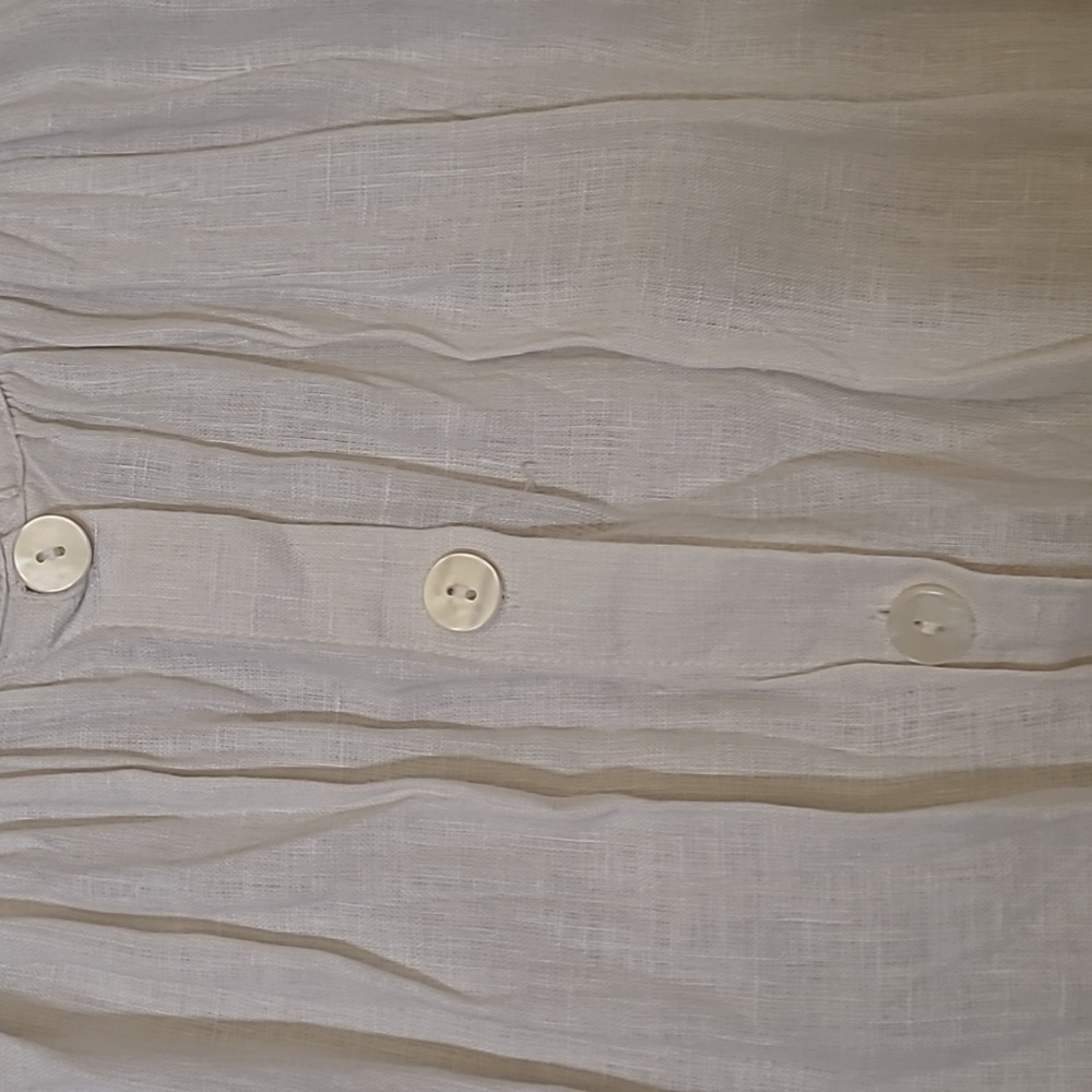 J. Crew Cream Maxi Dress used good condition for women zise m  100%linen. - Picture 9 of 16